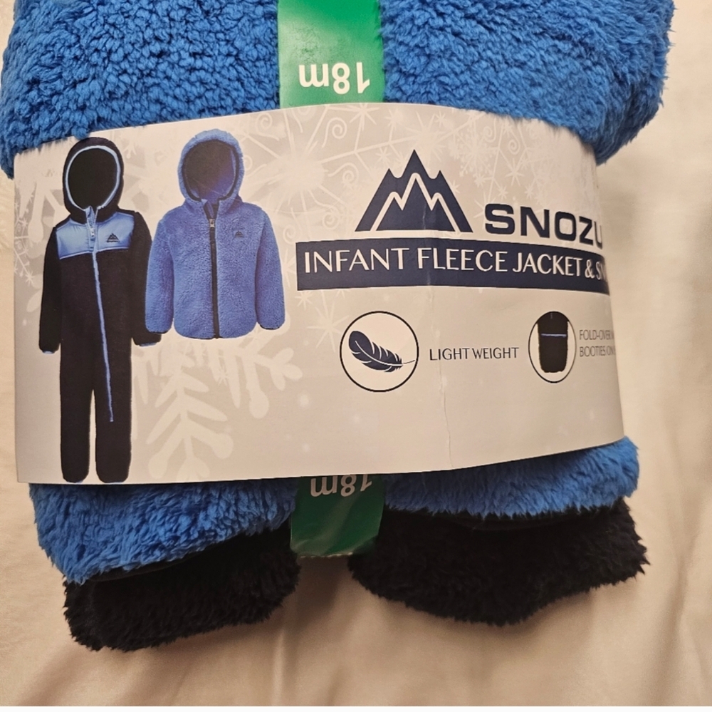 Snozu Infant 2-2-piece Fleece SetS BUNDLE, Blue nwt 9-12M-18m - Picture 3 of 11